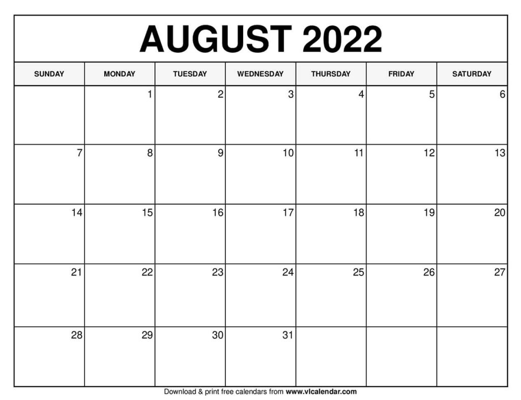 Printable August 2021 Calendar Templates With Holidays