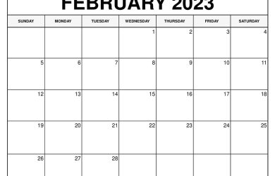 February 2023 Calendar