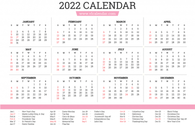 free printable 2021 or 2022 calendar templates with holidays vl calendar