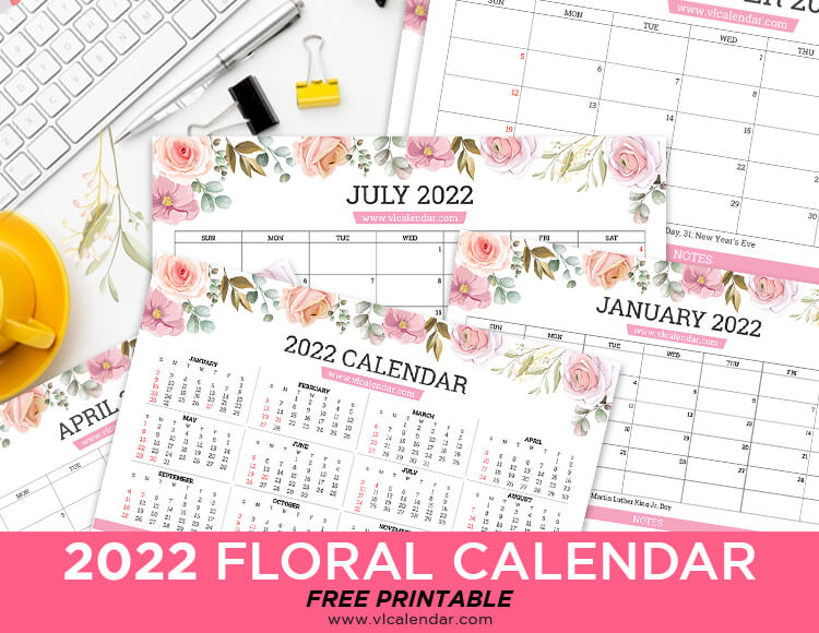 Floral Calendar 2022 Landscape