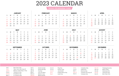 2023 Calendar