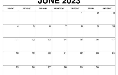 June 2023 Calendar
