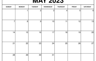 May 2023 Calendar
