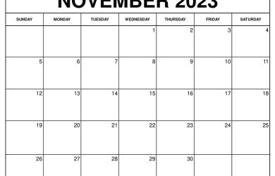 November 2023 Calendar