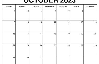 October 2023 Calendar