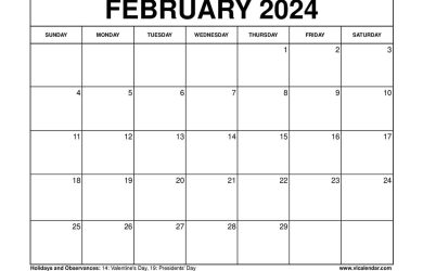 February 2024 Calendar