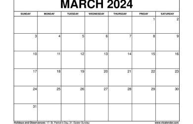 March 2024 Calendar