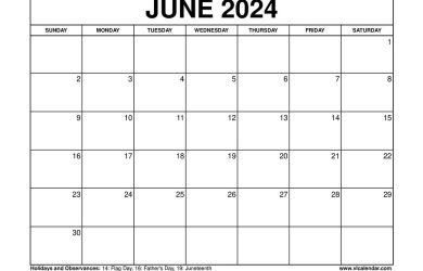 June 2024 Calendar