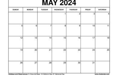 May 2024 Calendar