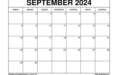 September 2024 Calendar