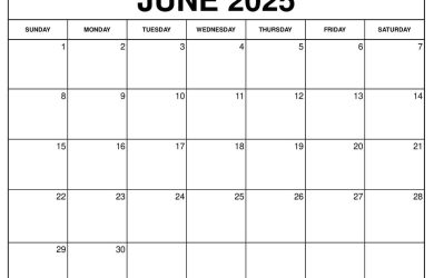 June 2025 Calendar