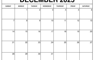 December 2025 Calendar