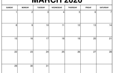 March 2026 Calendar
